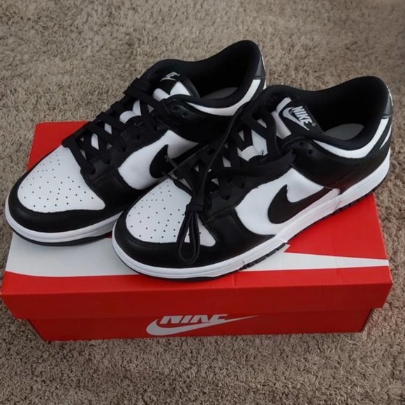 nike dunk low black and white ebay